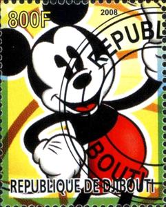 Stamp, Mickey Mouse sport, Cinderellas,  , Cartoons
