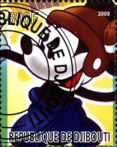 Stamp, Mickey Mouse sport, Cinderellas,  , Cartoons