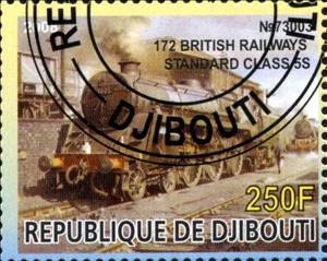 Stamp, No 73003 172 British Railways Standard Class 5S, Cinderellas,  , Locomotives, Transport