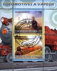 Mini Sheet, Locomotives a Vapeur, Cinderellas,  , Locomotives, Railways, Steam Traction, Transport