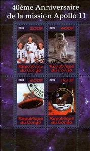 Mini Sheet, 40eme Anniversaire de la mission Apollo 11, Cinderellas,  , Astronauts