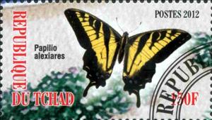 Stamp, Papilio alexiares, Cinderellas,  , Butterflies