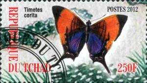 Stamp, Timetes corita, Cinderellas,  , Butterflies
