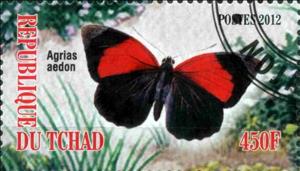 Stamp, Agrias aedon, Cinderellas,  , Butterflies