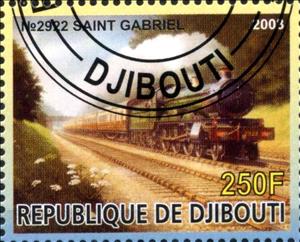 Stamp, No 2922 Saint Gabriel, Cinderellas,  , Locomotives, Railways, Steam Traction, Transport