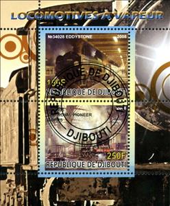 Mini Sheet, Locomotives a Vapeur, Cinderellas,  , Locomotives, Railways, Steam Traction, Transport