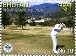 Stamp, World Health Day, Bhutan,  