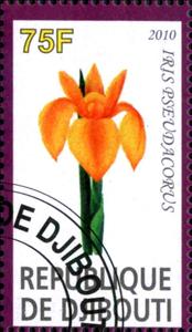 Stamp, Iris Pseudacorus, Cinderellas,  , Flowers