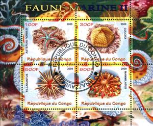 Mini Sheet, Faune Marine II, Cinderellas,  