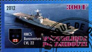 Stamp, HMCS Bonaventure CVL 22, Cinderellas,  , Ships