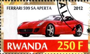 Stamp, Ferrari 599 SA Aperta, Cinderellas,  , Cars