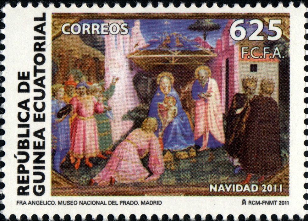 El nacimiento del niño. Fra Angélico