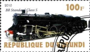 Stamp, BR Standard Class 5, Cinderellas,  , Locomotives, Railways, Steam Traction, Transport