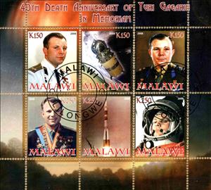 Mini Sheet, 40th Death Anniversary of Yuri Gagarin in Memoriam, Cinderellas,  