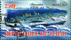 Stamp, Princeton CVL-23, Cinderellas,  , Ships