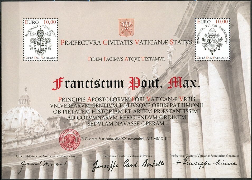 Restoration of the colonnade of St. Peter's Square