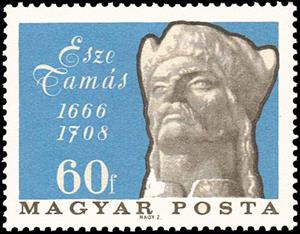 Stamp, Tamás Esze (1666-1708) hero of the freedom fight, Hungary,  , Sculptures, Statues, Freedom Fighters, Heroes