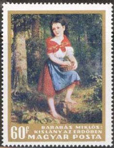 Girl in the Forest by Miklós Barabás