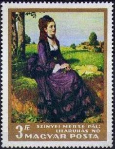Lady in Violet by Pál Szinyei Merse
