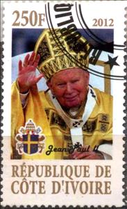 Stamp, Pope John Paul II, Cinderellas,  , People, Popes