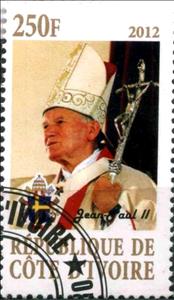 Stamp, Pope John Paul II, Cinderellas,  , People, Popes