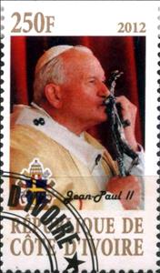 Stamp, Pope John Paul II, Cinderellas,  , People, Popes
