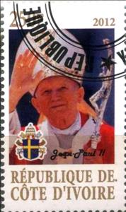 Stamp, Pope John Paul II, Cinderellas,  , People, Popes
