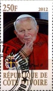 Stamp, Pope John Paul II, Cinderellas,  , People, Popes