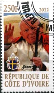 Stamp, Pope John Paul II, Cinderellas,  , People, Popes