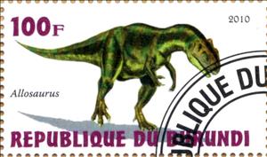 Stamp, Allosaurus, Cinderellas,  , Dinosaurs
