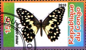 Stamp, Papilio Demoleus, Cinderellas,  , Butterflies