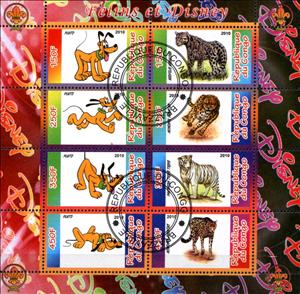 Mini Sheet, Felins et Disney, Cinderellas,  , Cartoons, Cats