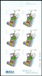 Booklet, Tobogganing, Canada,  , Christmas, Winter, Winter Sports