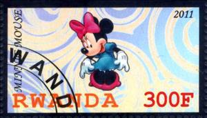 Stamp, Minnie Mouse, Cinderellas,  , Cartoons