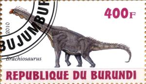 Stamp, Brachiosaurus, Cinderellas,  , Dinosaurs