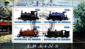 Mini Sheet, Trains, Cinderellas,  , Locomotives, Railways, Steam Traction