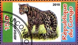Stamp, Neofelis Nebulosa, Cinderellas,  , Animals (Fauna), Cats