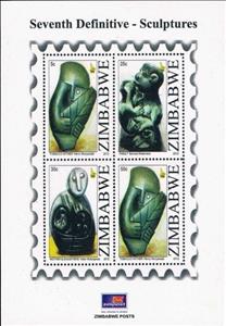Souvenir Sheet, Sculptures of Zimbabwe, Zimbabwe,  , Art, Sculptures