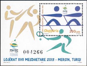 Souvenir Sheet, Mediterranean games souvenir sheet, Albania,  , Canoeing, Sport