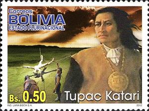 Stamp, Tupac Katari, Bolivia,  