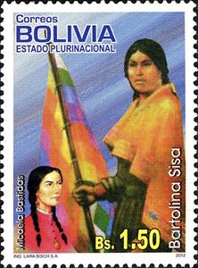 Stamp, Tupac Katari & Bartolina Sisa, Bolivia,  