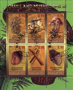 Mini Sheet, Fossils and Mushrooms III, Cinderellas,  , Fossils, Mushrooms