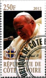 Stamp, Pope John Paul II, Cinderellas,  , People, Popes