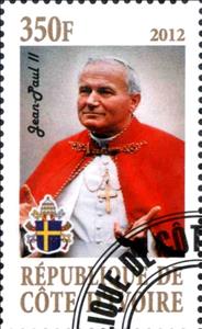 Stamp, Pope Jean-Paul II, Cinderellas,  , People, Popes