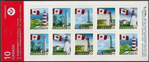 Booklet, Canadian Flag with Lighthouses, Canada,  , Flags, Lighthouses