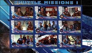 Mini Sheet, Shuttle Missions I, Cinderellas,  , Astronauts