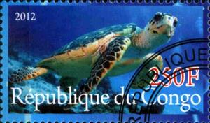 Stamp, Sea turtle, Cinderellas,  , Turtles