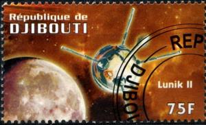 Stamp, Lunik II, Cinderellas,  , Satellites
