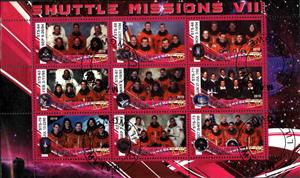 Mini Sheet, Shuttle Missions VIII, Cinderellas,  , Astronauts