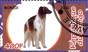 Stamp, Borzoi, Cinderellas,  , Dogs
